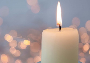 A lit candle