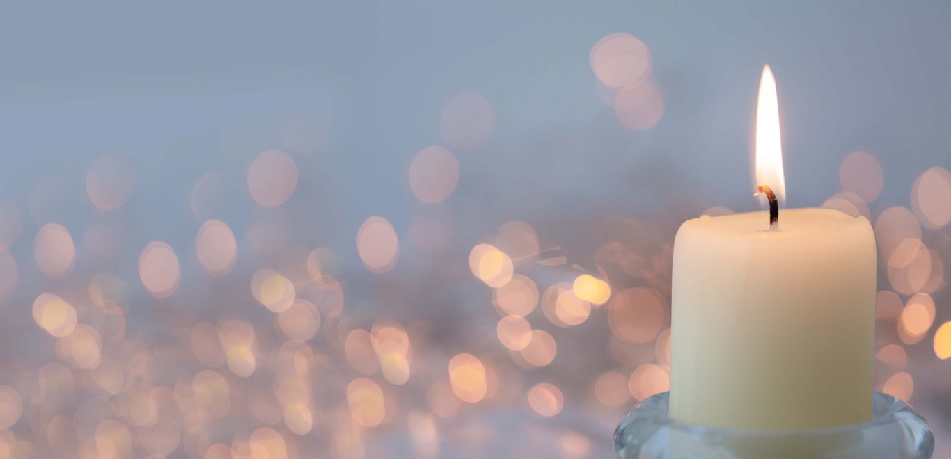 A lit candle