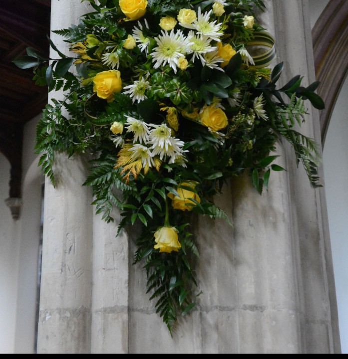 Flowers on a Pillar